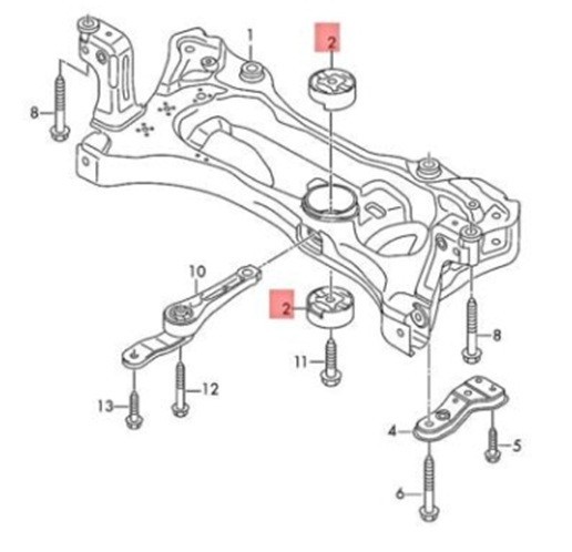 Engine Subframe Mount Bush Dogbone Removal Tool VW Golf MK7 MK8 Passat B8 Tiguan