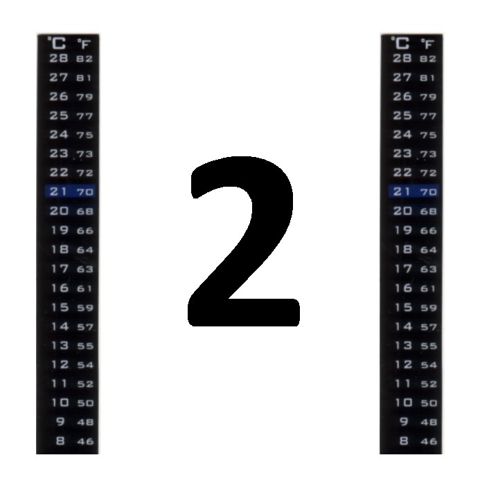 THERMOMETER 2x LCD STRIP FOR HOME BREWING SELF STICK TO WINE BEER MAKING KIT PCS