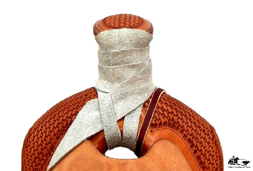 Mule Hide Working Cowby Horn Wrap Pearl-Chrome Cowhide 1-1/2" x 50" Eddys Tack