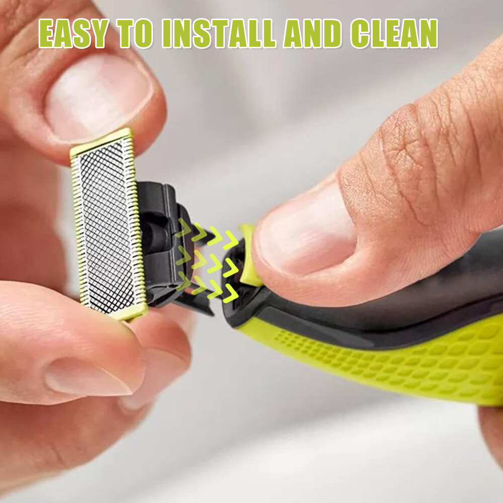 2 Blades Norelco QP210/80 OneBlade Replacement Head for QP2520 /QP6510 /QP6520