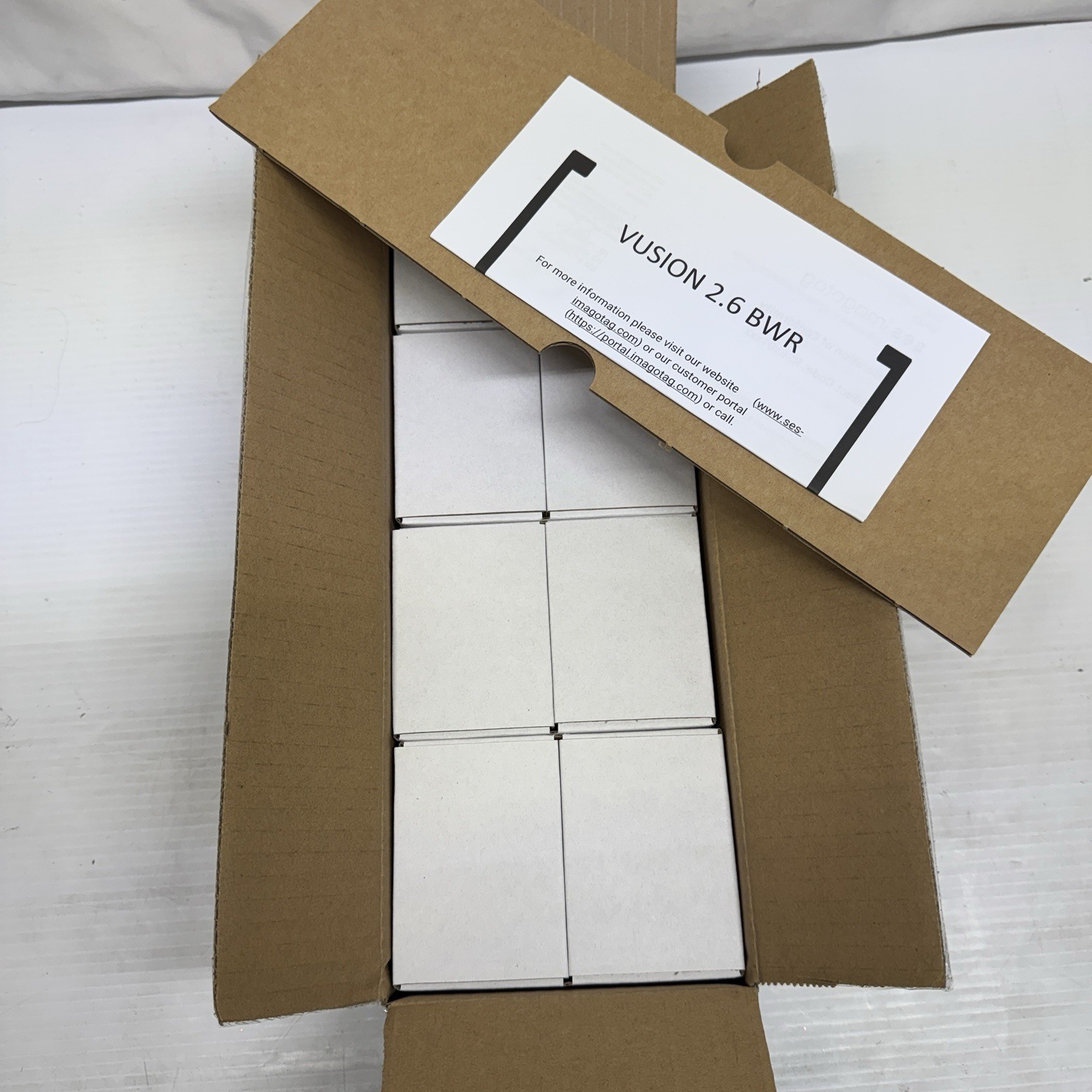 BOX OF 80 SES Imagotag Vusion 2.6 BWR BAR Code Electronic Shelf Price Labels