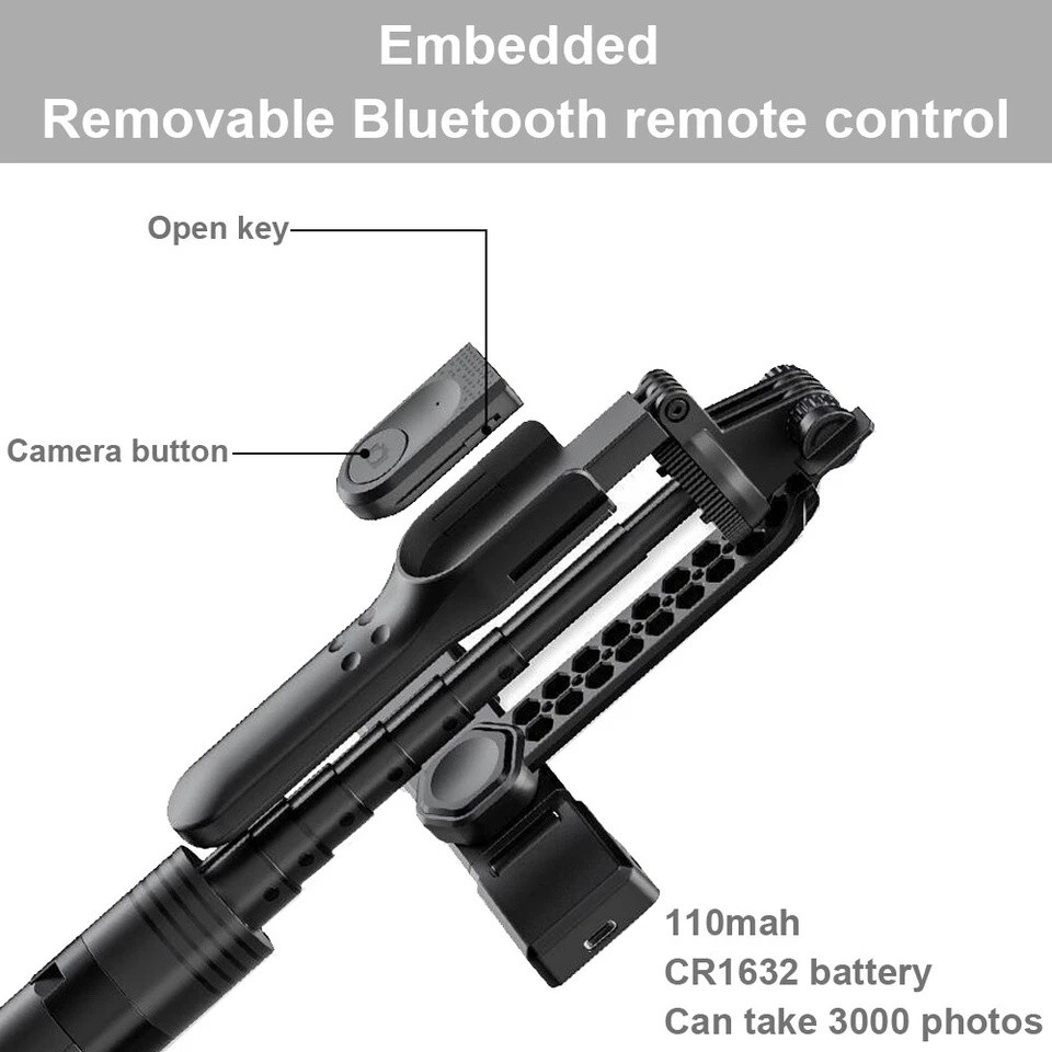 68" Professional Cell Phone Holder + Camera Tripod Stand Remote Selfie Stick US