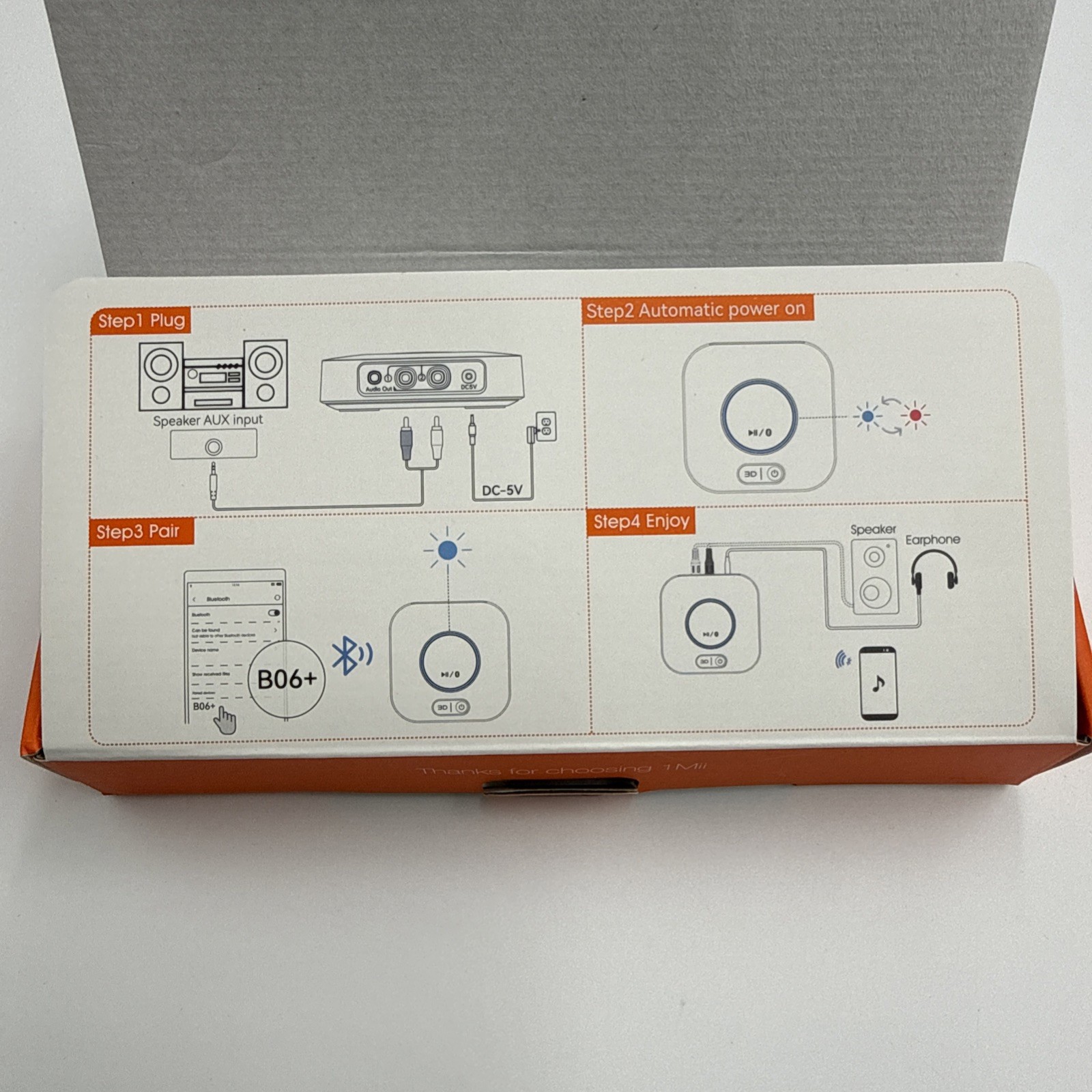 1Mii B06 Plus Bluetooth Receiver HiFi Wireless Audio Adapter Bluetooth 5.3