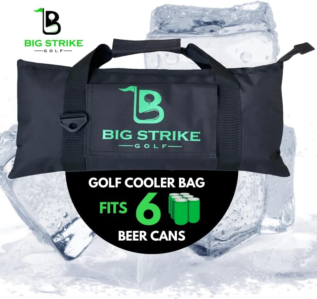 Big Strike Golf Beer Cooler for Golf Bag - Keeps 6 Cans Ice Cold