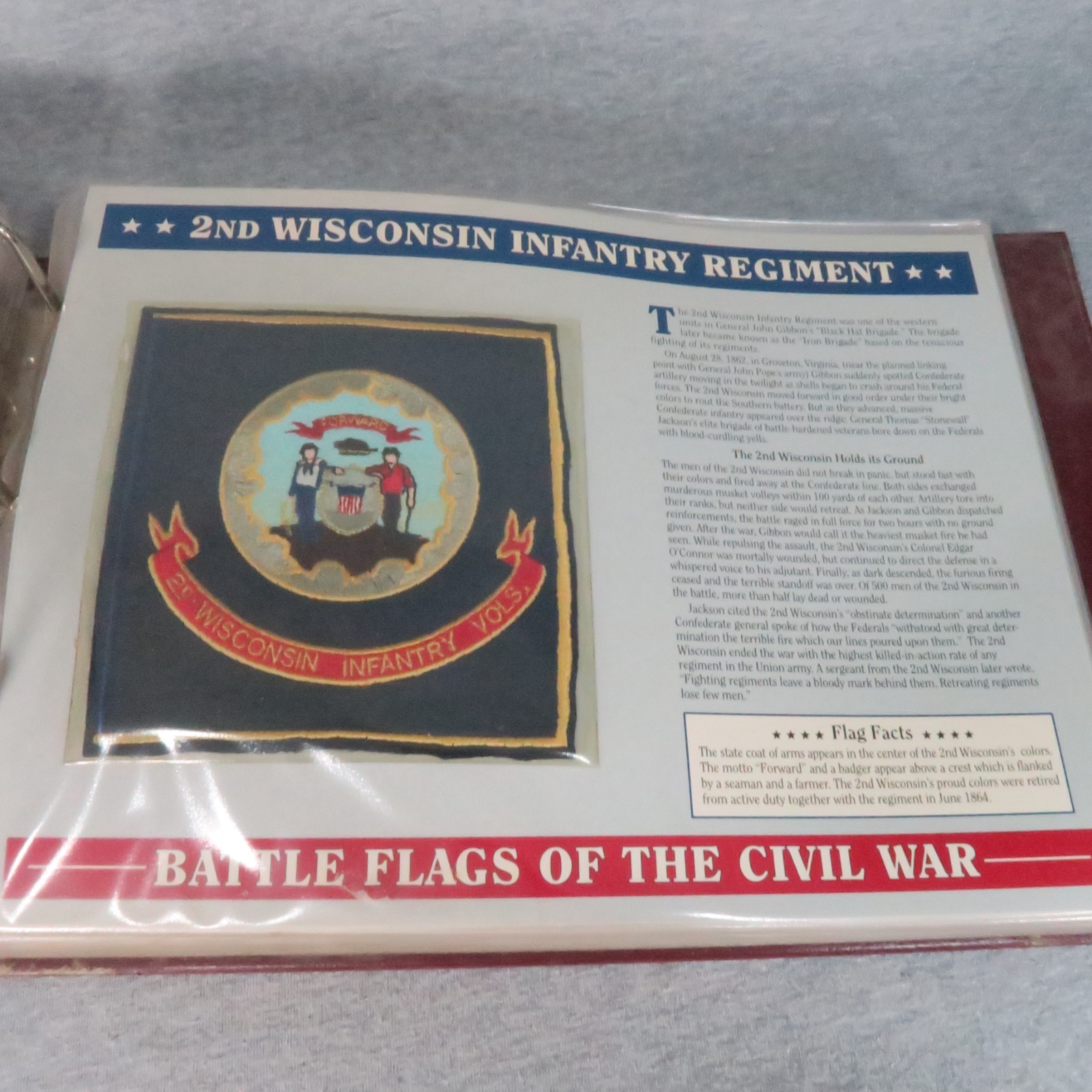Willabee & Ward Battle Flags of the Civil War Patches in Collection Album