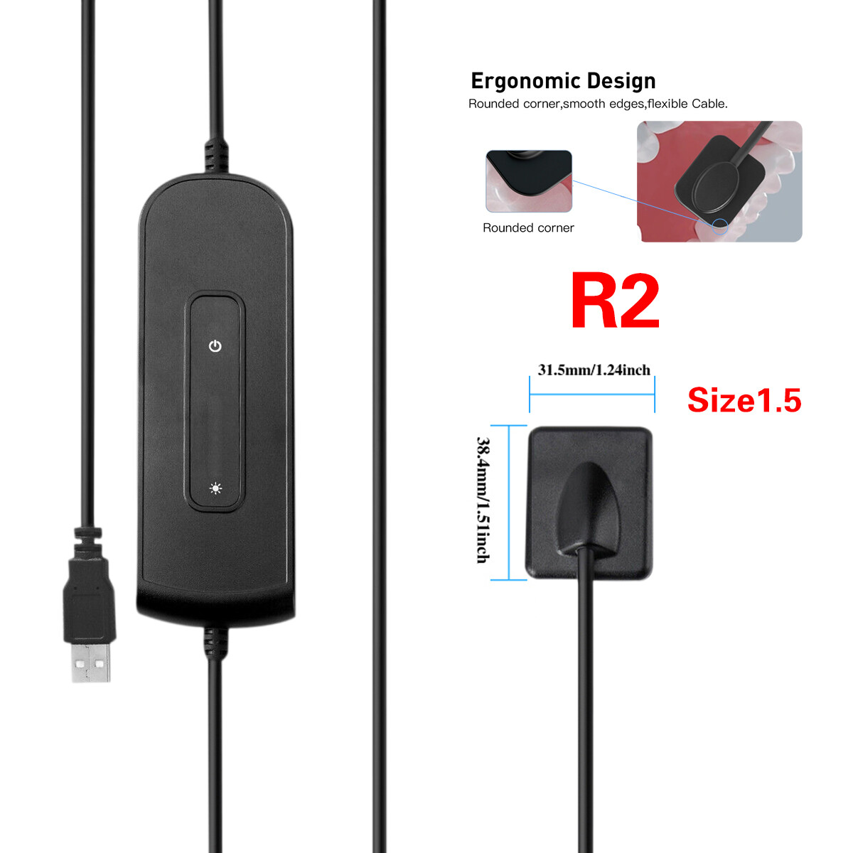 Woodpeck Style Digital Imaging RVG Sensor X-Ray System Dental Xray Sensor 2.0