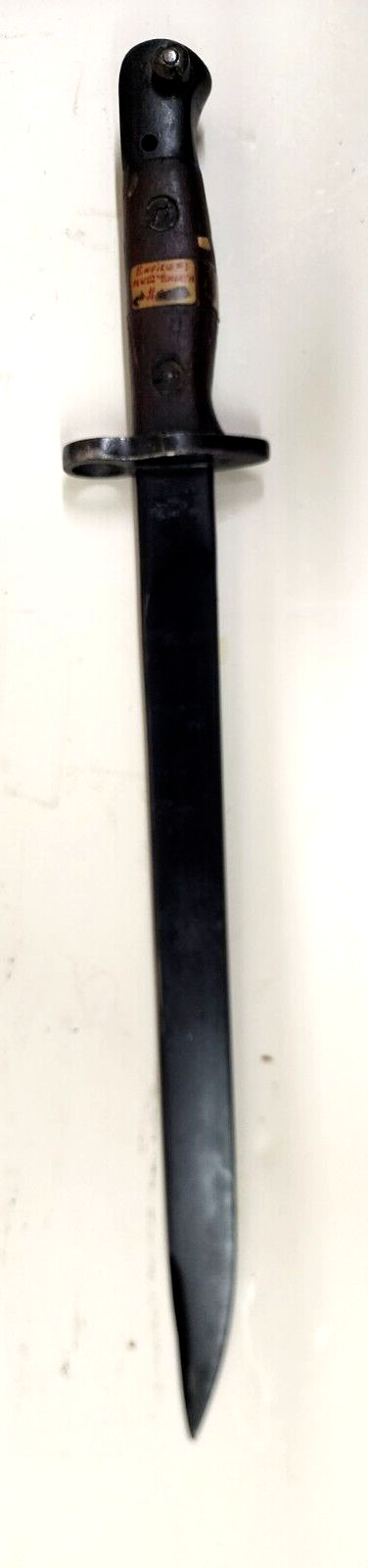 Vintage Original ENFIELD SMLE MKIII SWORD 12" Blade BAYONET with Scabbard