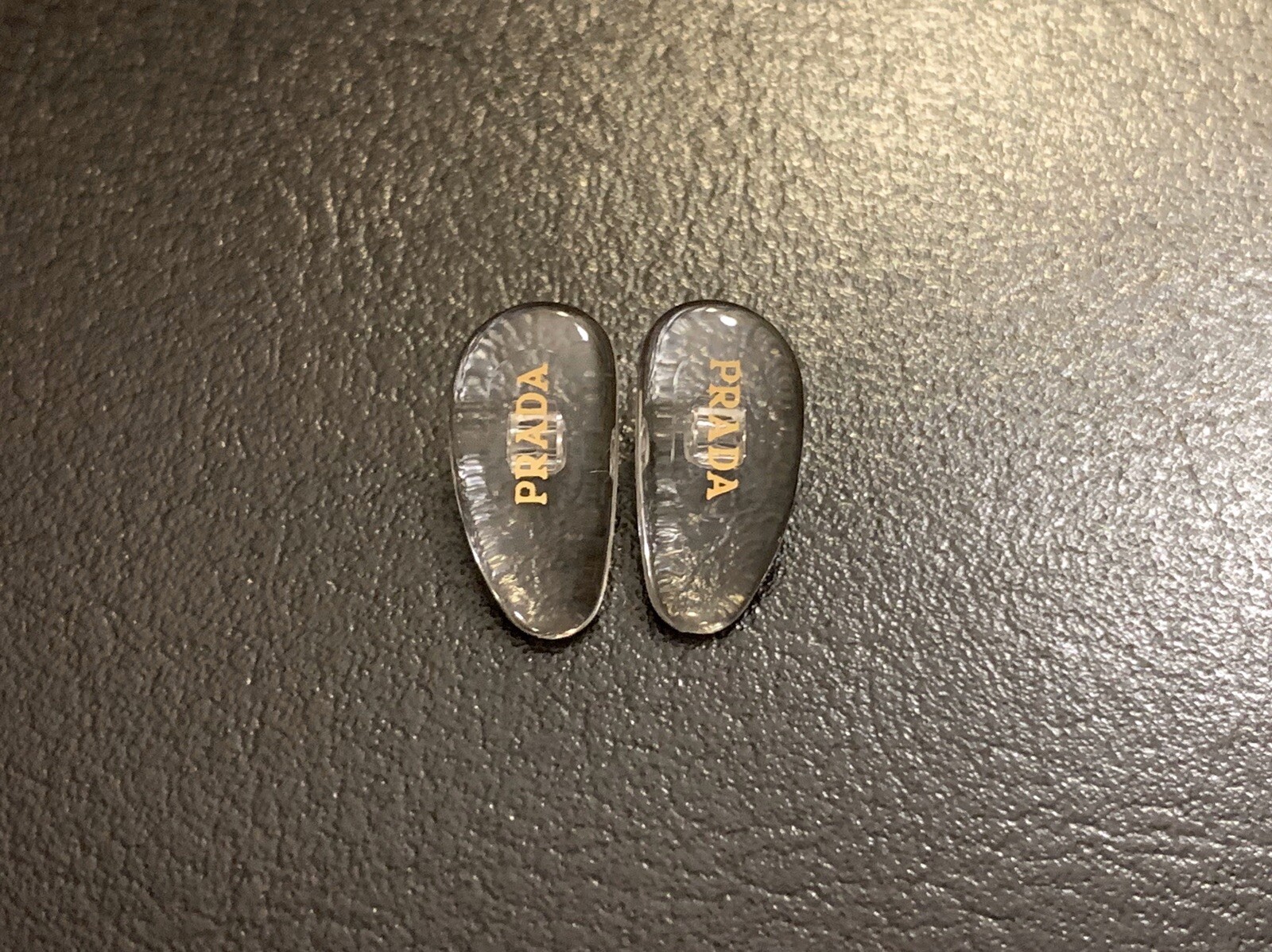 Replacement 15mm Nose Pads for PRADA Eyeglasses/Sunglasses Gold Logo Screw-In