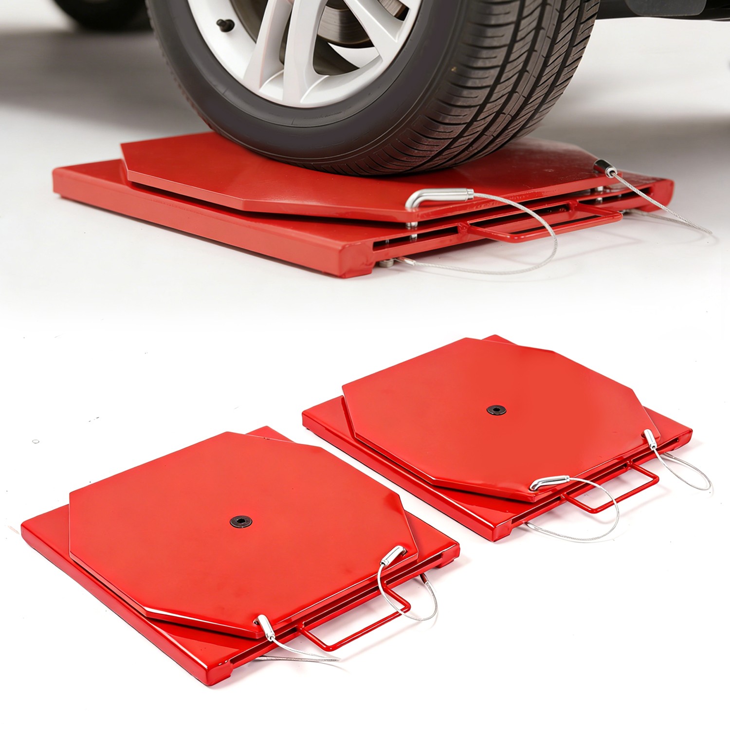 9000LBS Wheel Alignment Turn Plate Table For Passenger Car Truck Capacity Set