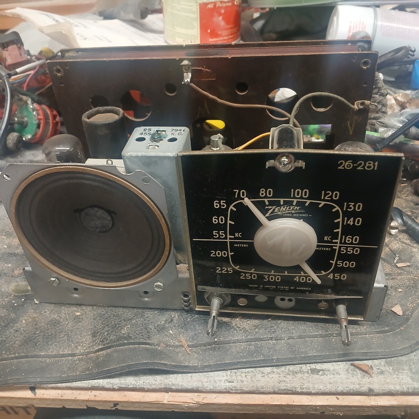 rare vintage 1941 Zenith Tube AM Radio TESTED AND WORKING Model 26-281