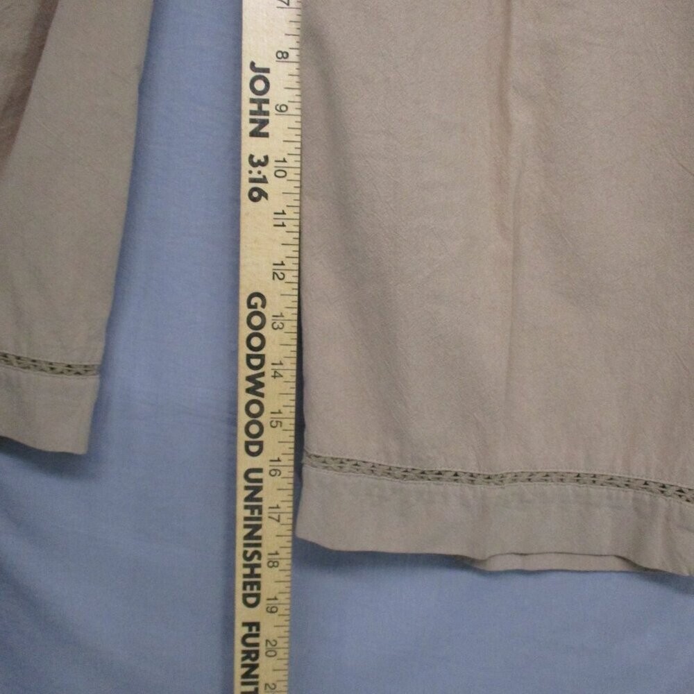 Alfred Dunner Gaucho Capri Pants 100% Cotton Beige Women Size | 12P