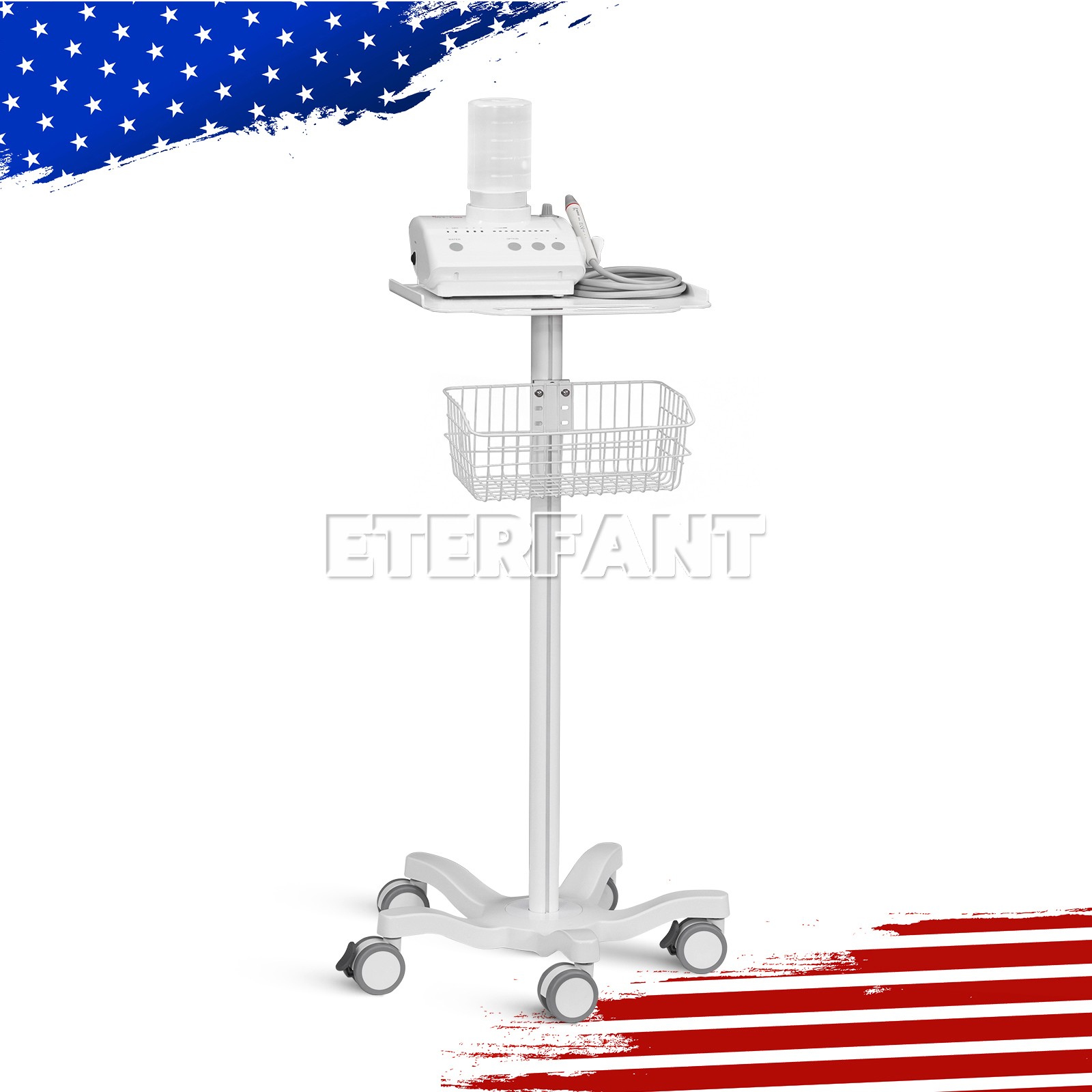 Dental Medical Mobile Trolley Cart for Ultrasound Imaging Scanner Trolley US