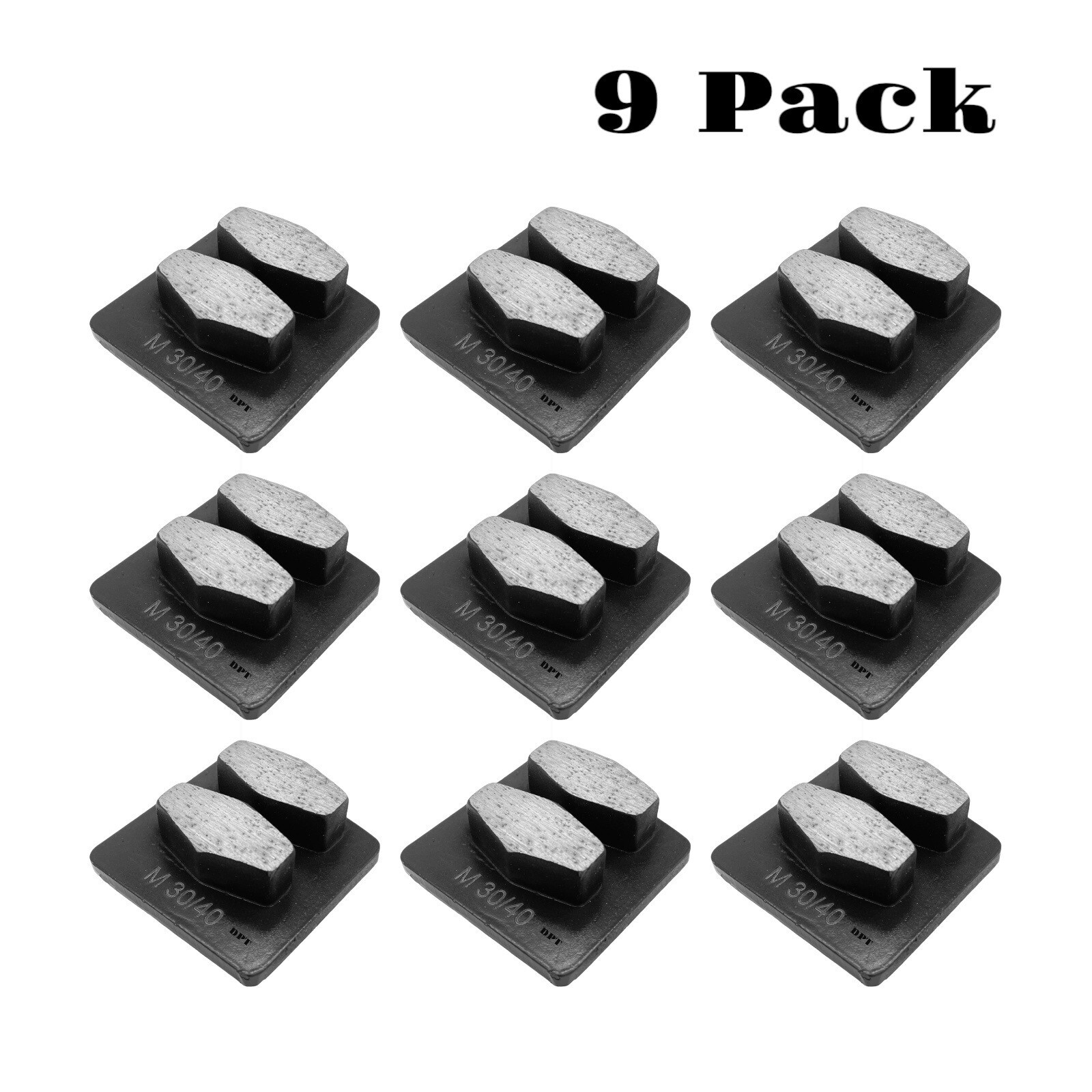 9 Pack Grinding Discs for Husqvarna PG Concrete Grinders Medium Bond 30 Grit