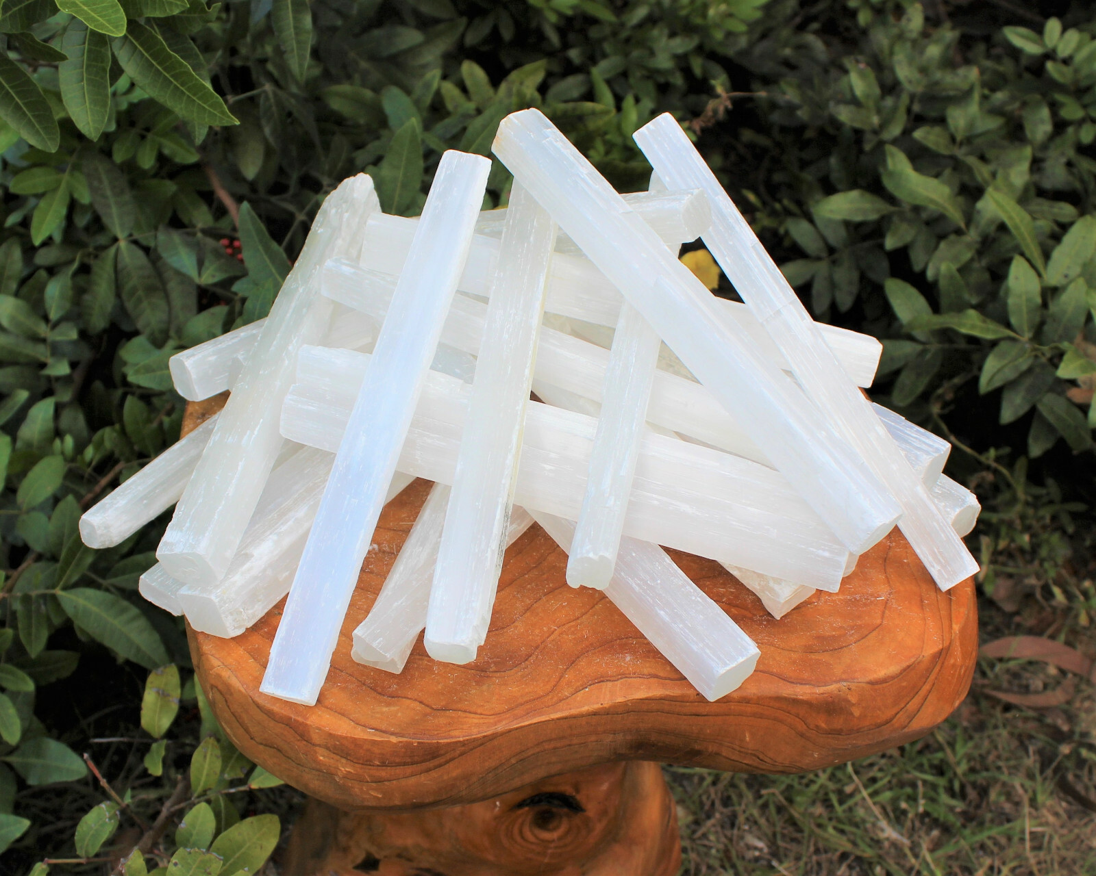 2 lb Bulk Wholesale Lot 7" - 8" Selenite Logs Crystal Sticks Wand Blade 2 Pounds