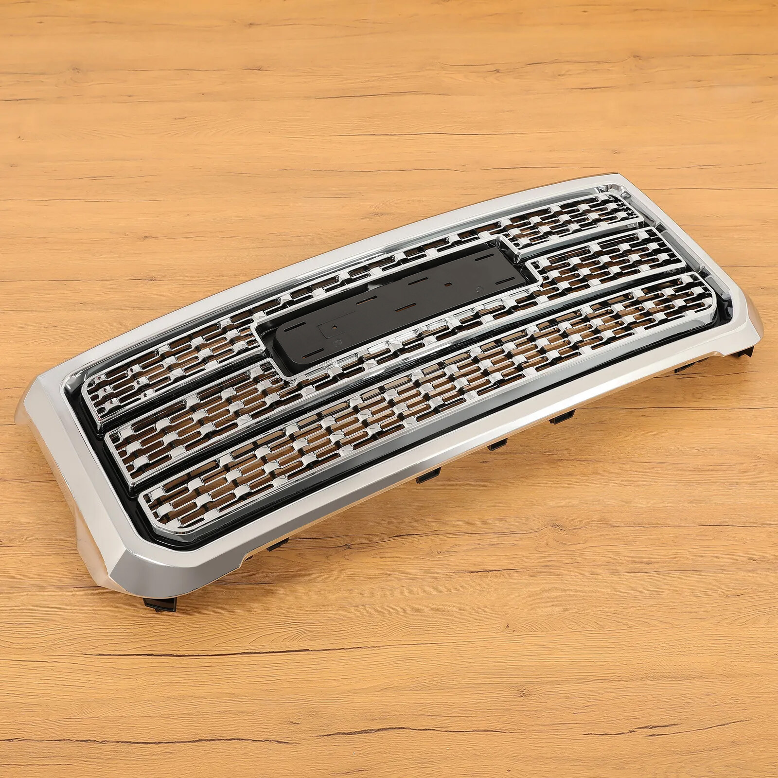 Chrome Front Grille ABS Grill W/ Snap For GMC Sierra 2500HD 3500HD 2015-2019