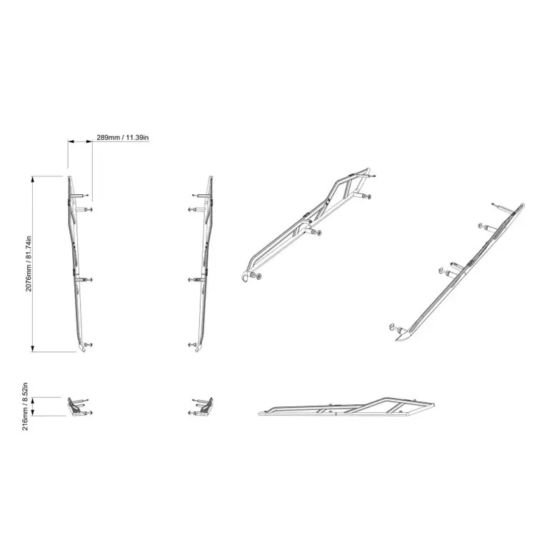 Can Am Maverick R MAX Rock Sliders Nerf Bars BLACK 715007922