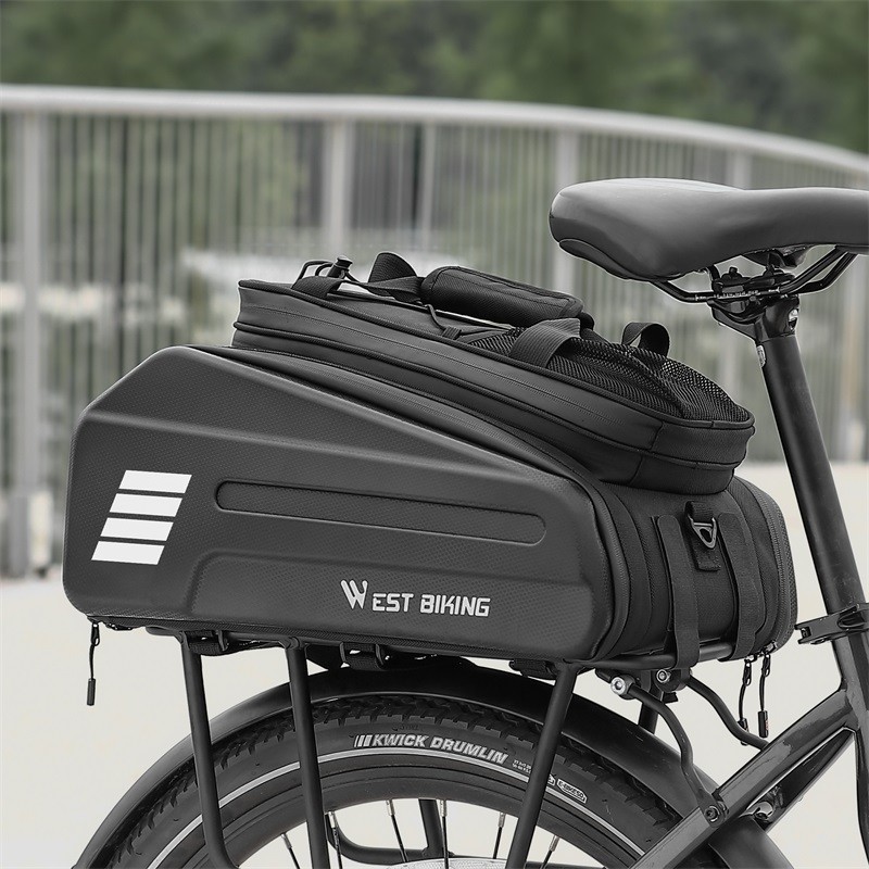 WEST BIKING E-Bike Battery Bicycle Pannier Waterproof Rear Rack Carrier Bag 20L