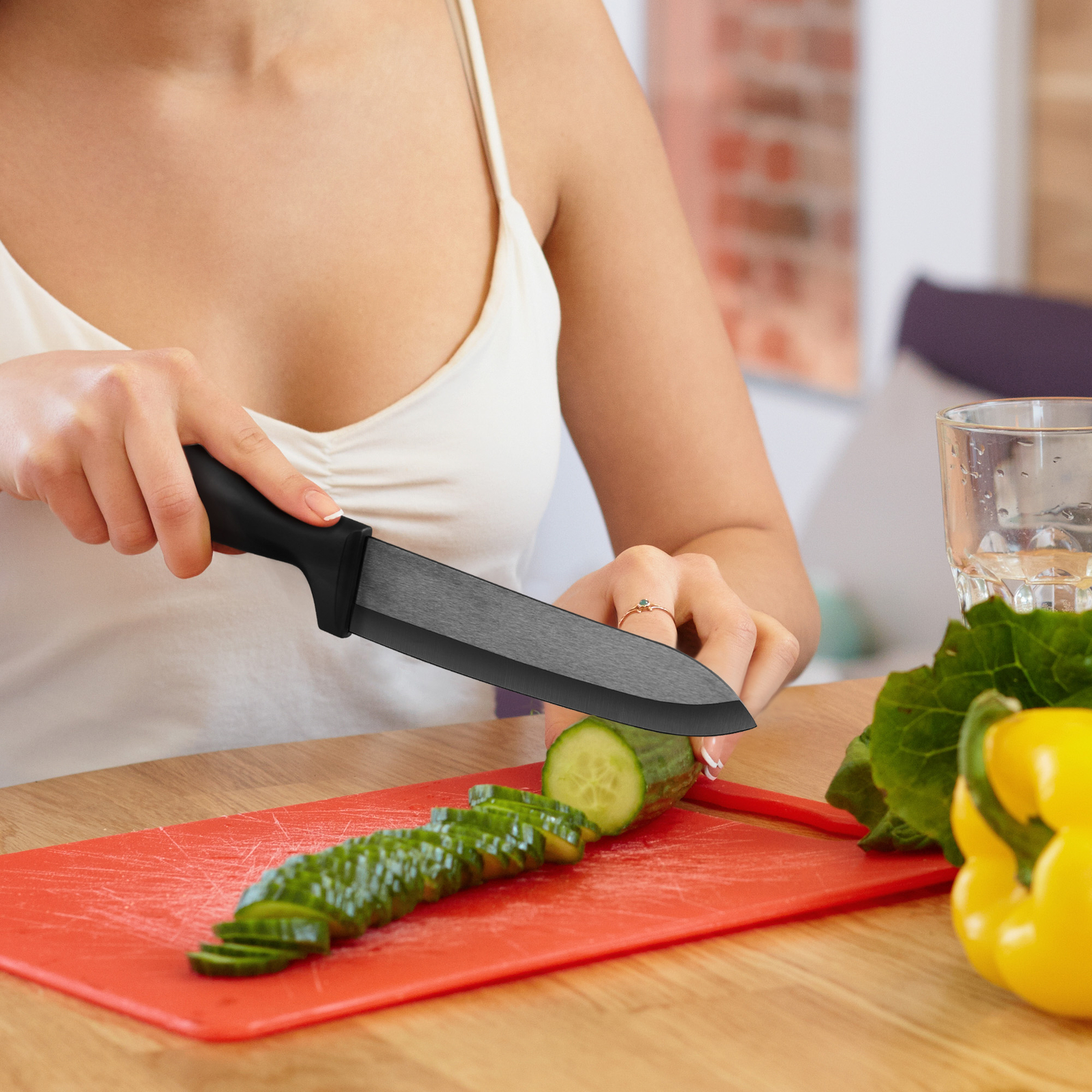 3PCS Ceramic Knife Set Sharp NonStick Blade Chef Knife,Utility KnifeParing Knife