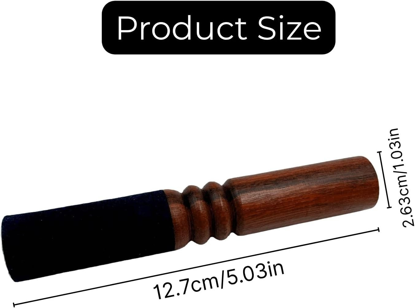 Tibetan Singing Bowl Mallet Suede Wooden Striker Leather Wrapped Meditation Mall