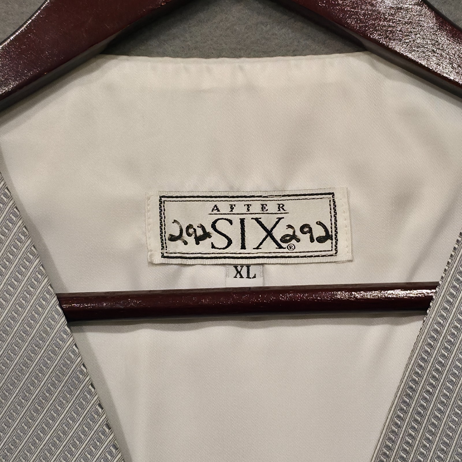 After Six Men's Gray Tuxedo Vest Size XL