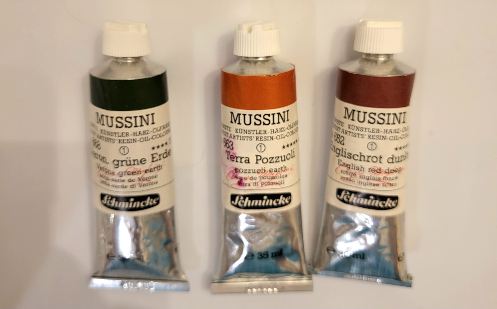 Schminke Mussini Extra Fine Oil Colors 35ml Lot of 7 NOS