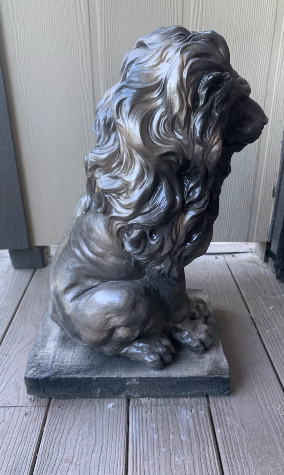 LATEX RUBBER MOLD + Fiberglass casing Large Lion H. 23” YKM-5119A Made In USA