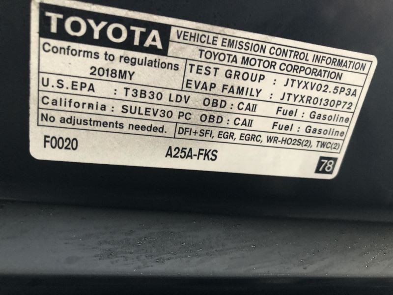 2018 2019 TOYOTA CAMRY Front Adaptive Cruise Control Radar Unit 898057