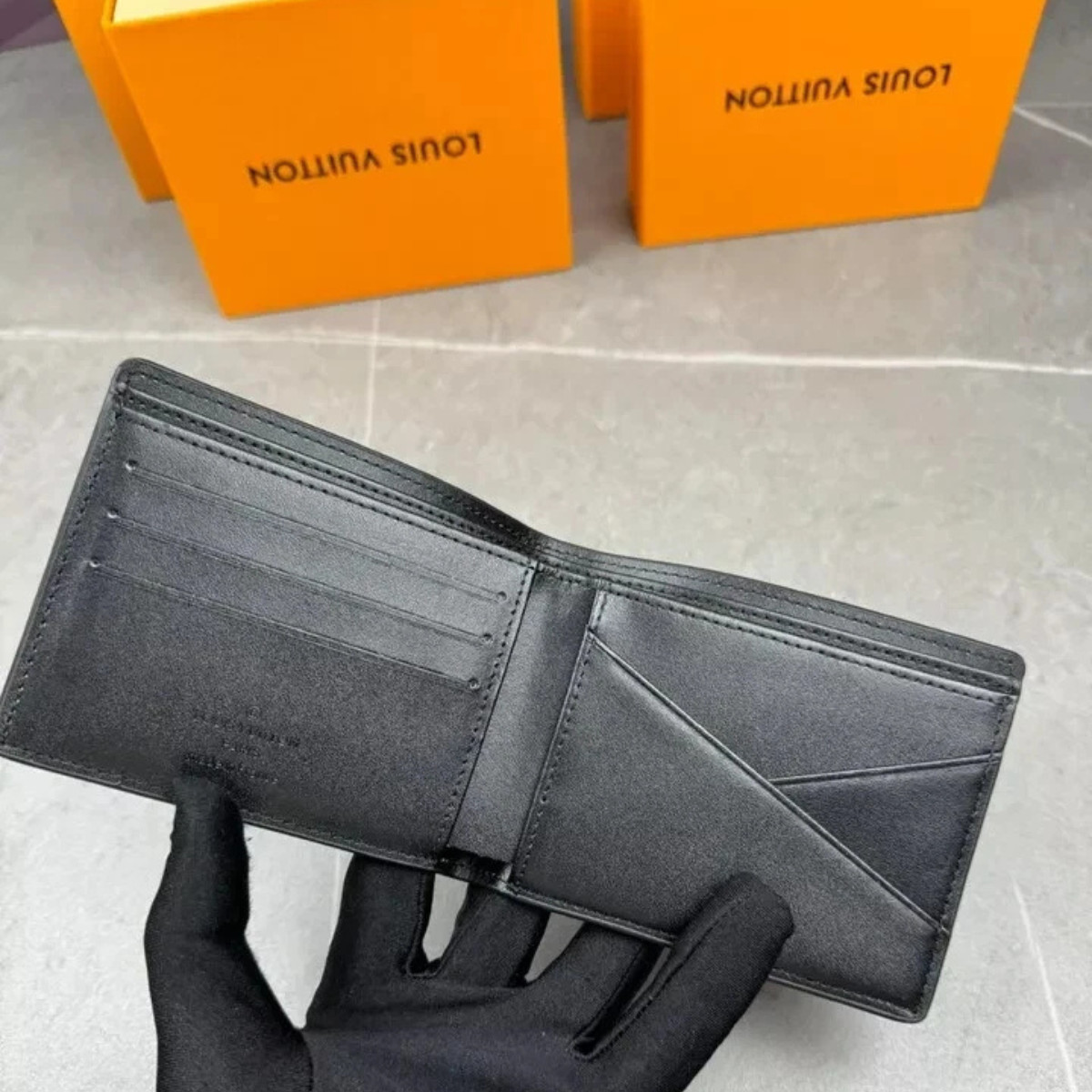 Louis Vuitton Multiple Monogram Canvas Black Bifold Men's Wallet w/ Box