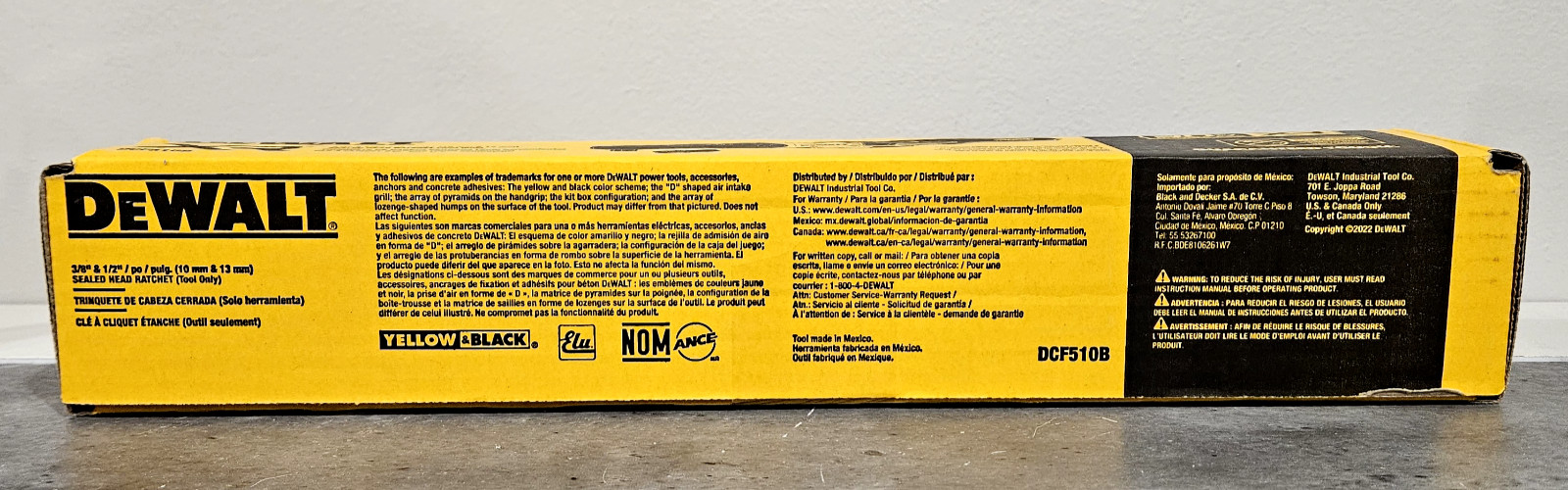 DeWALT DCF510B 20V MAX XR Brushless 3/8" - 1/2" Sealed Head Ratchet - Bare Tool