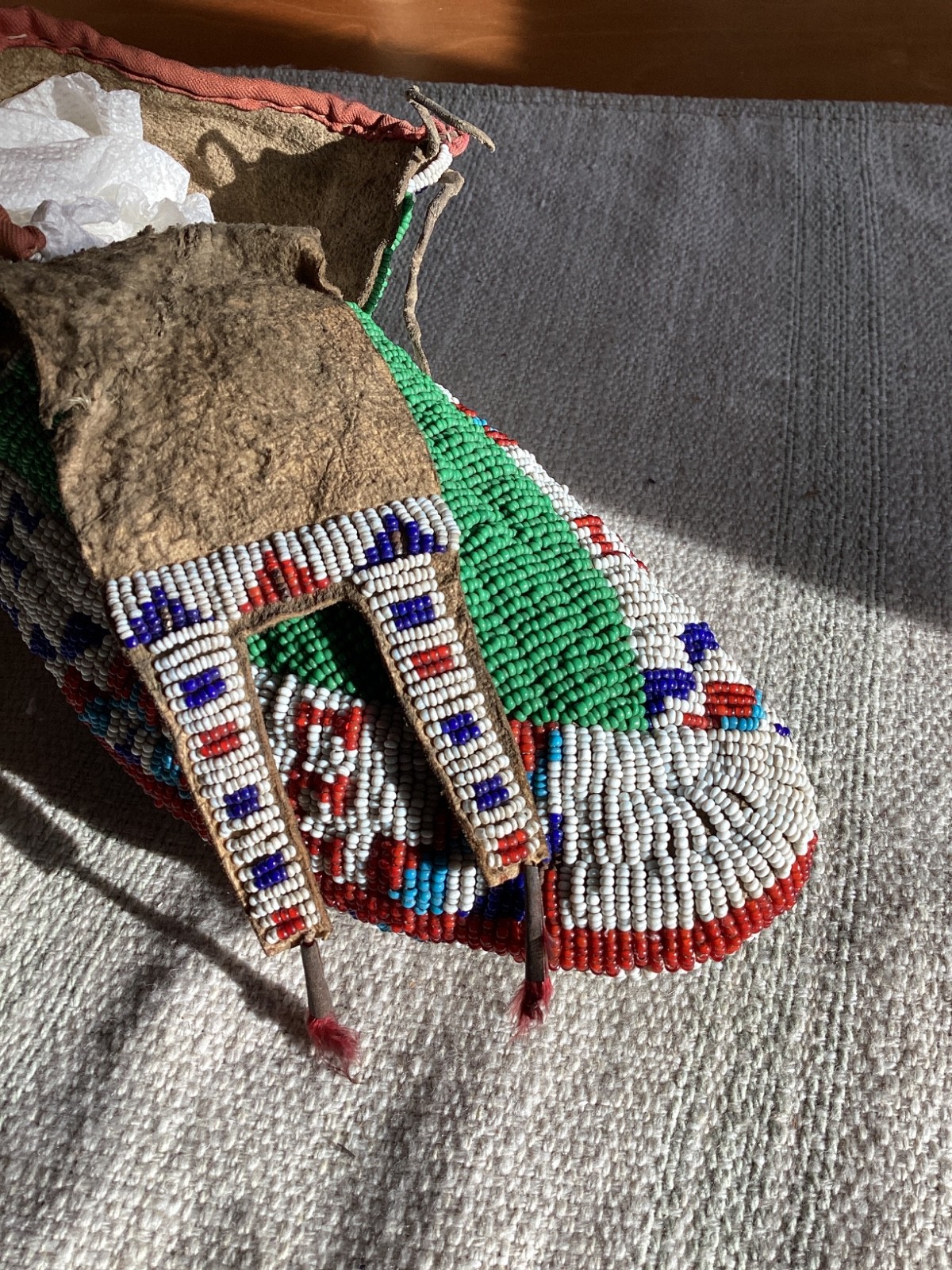 c1910 Native American Sioux Ceremonial Moccasins great colors & condition