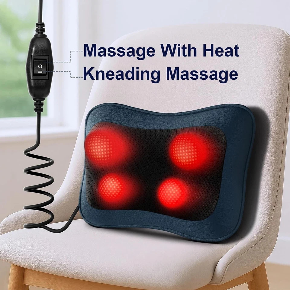 3 In 1 Electric Lumbar Support Pillow Smooth Spine Triple Fusion Back Massager