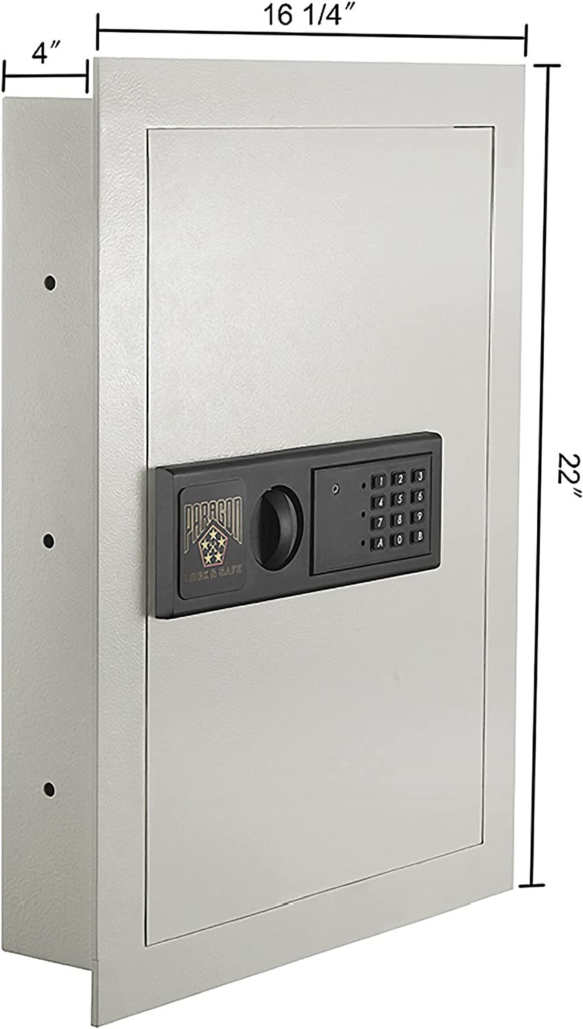 Fire Proof Electronic Wall Safe Lock Hidden Cash Jewelry Small Guns Key Security