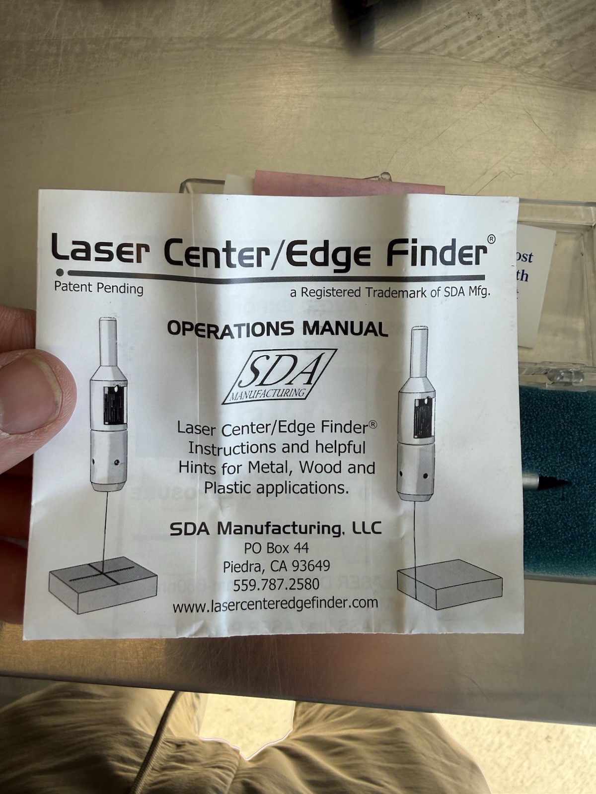 SDA Laser Center/Edge Finder