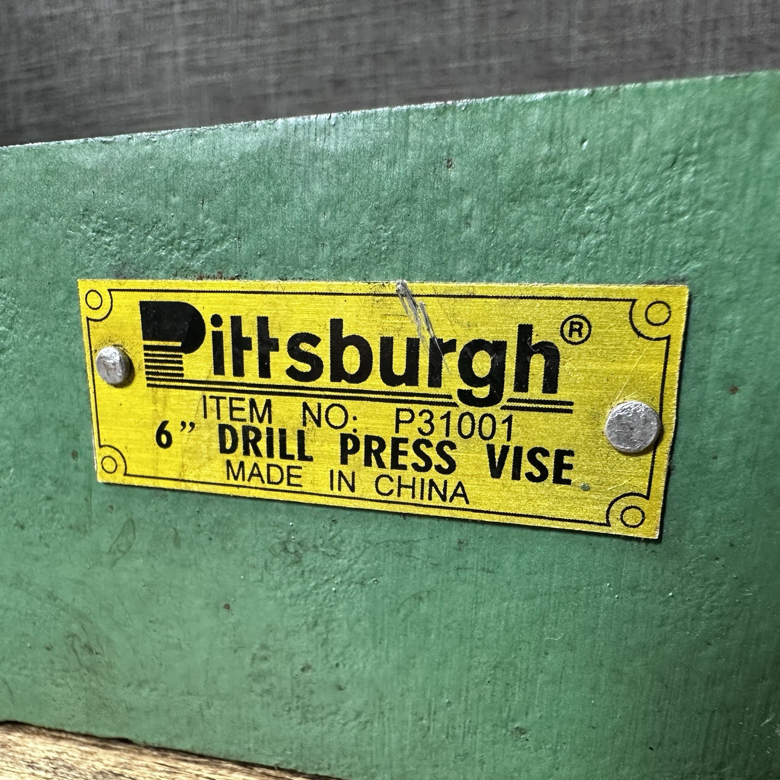 Rare Vintage Green 6” Drill Press Bench Vice Pittsbirgh New Old Stock