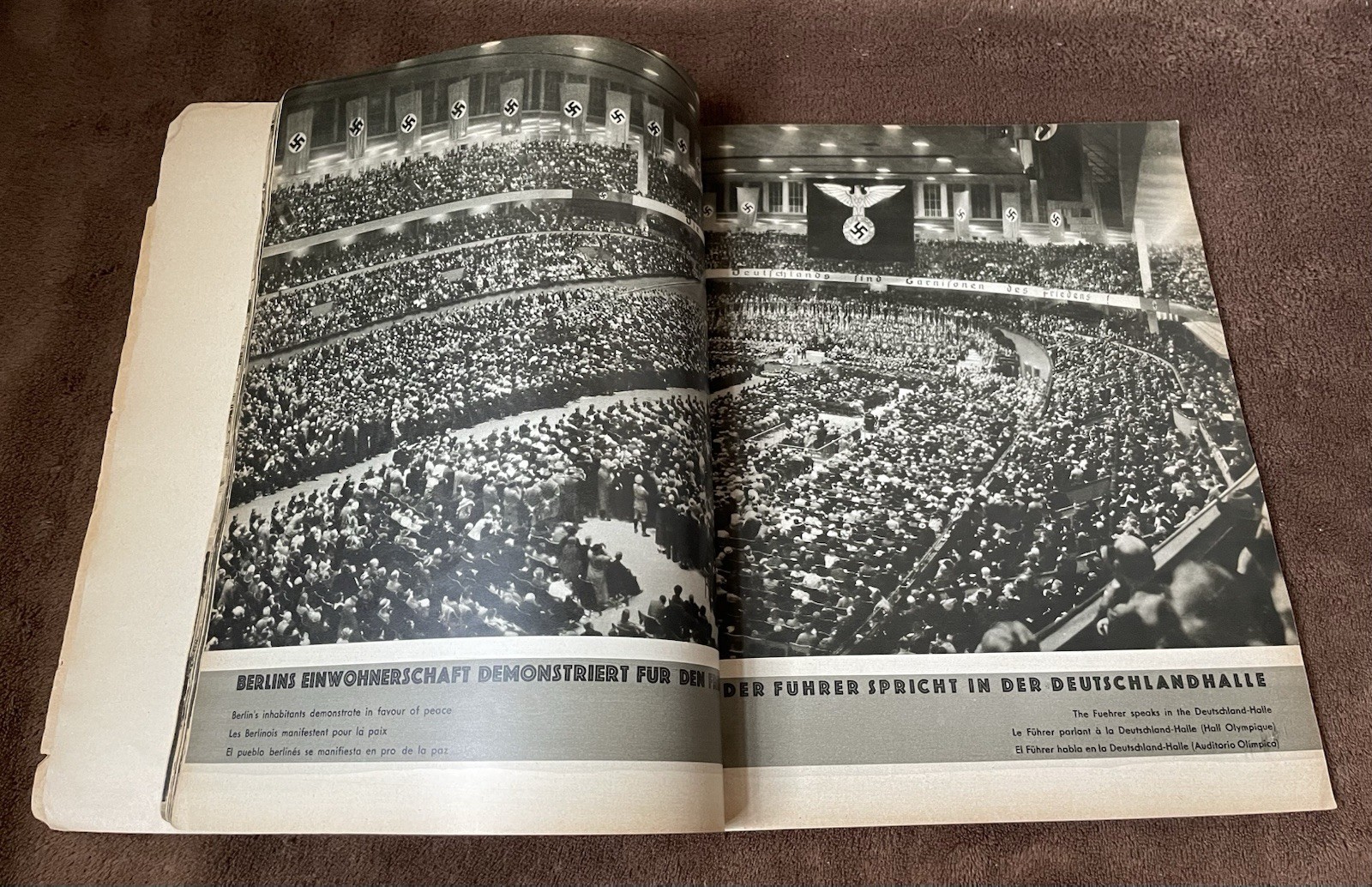 Original Heinrich Hoffman 1936 Berlin Olympics Photo Book - Nazi Party Leaders