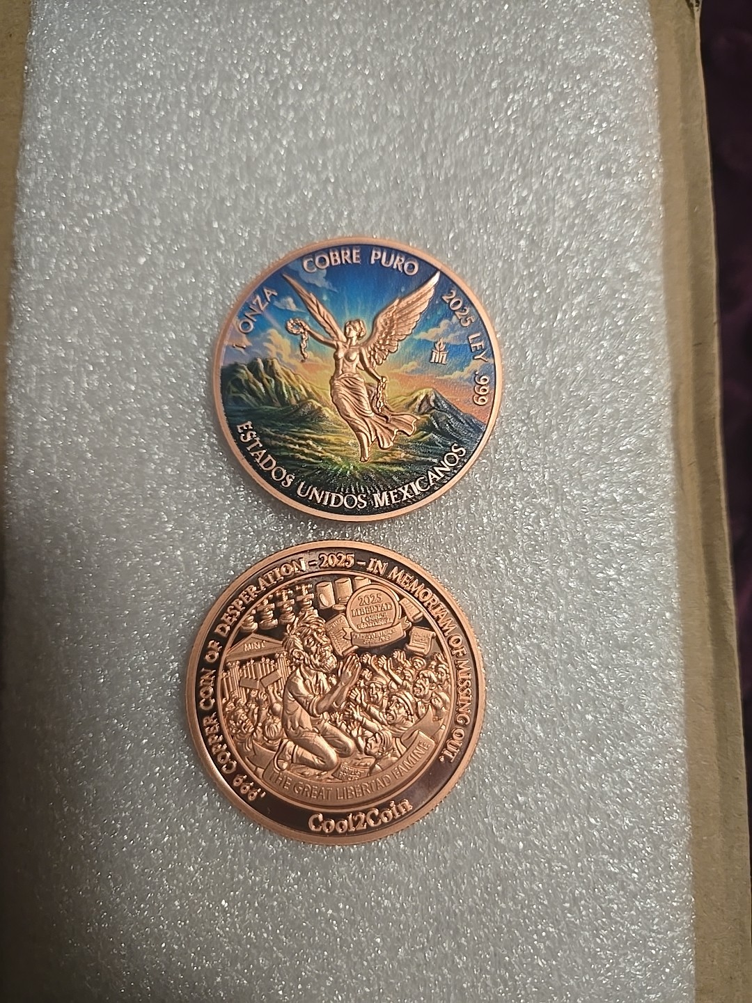 Famine Libertad 1oz copper round