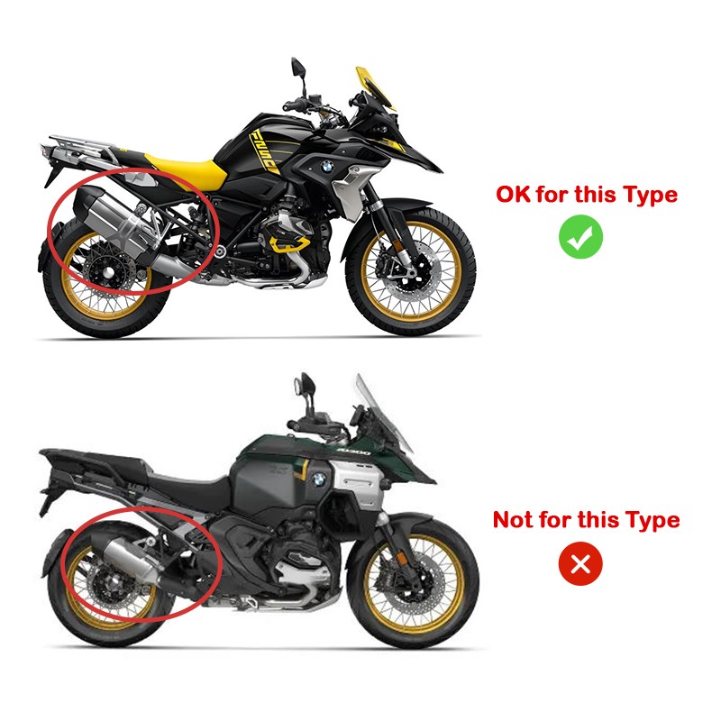 For BMW R1250GS Adventure 2019-2023 Exhaust System Mid Pipe Carbon Tips Muffler