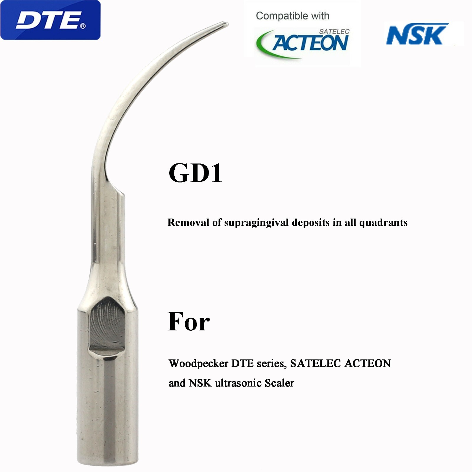 Woodpecker Dental Ultrasonic Piezo Scaler Tips Endo Perio DTE SATELEC NSK EMS