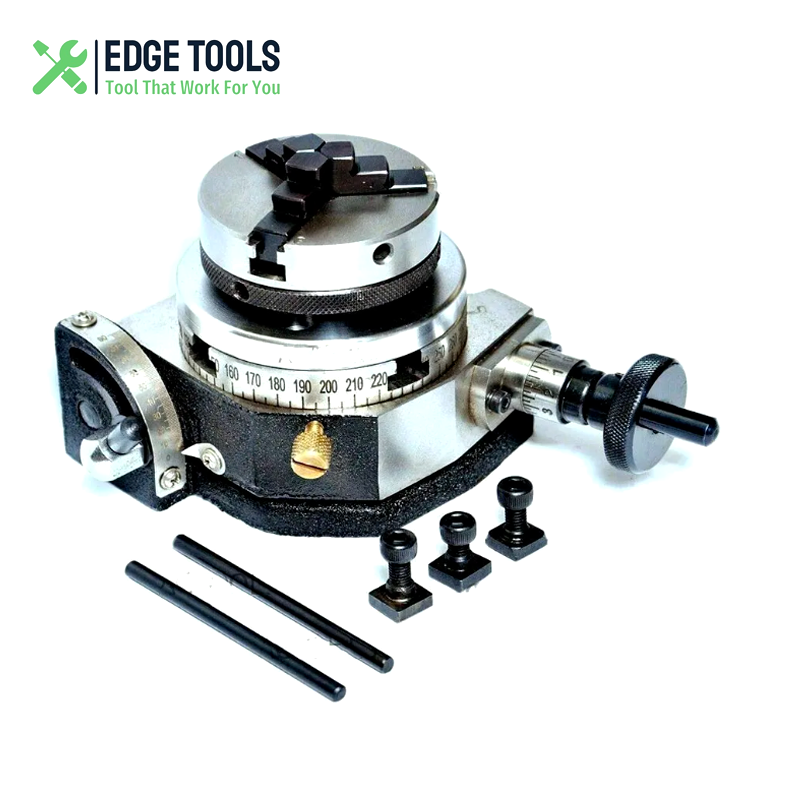 3"/75mm Tilting Rotary Table With 65 mm Mini Lathe Chuck For Milling Machine USA