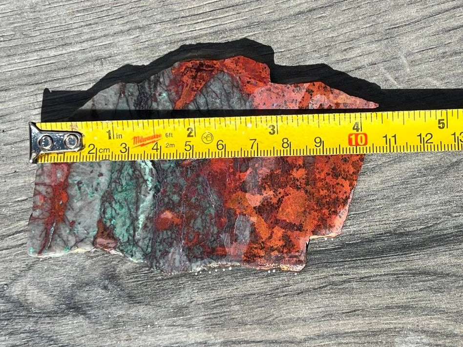 Sonora Sunrise Sunset Chrysocolla Cuprite 4.25"x2.5" Lapidary Rough Slab S2