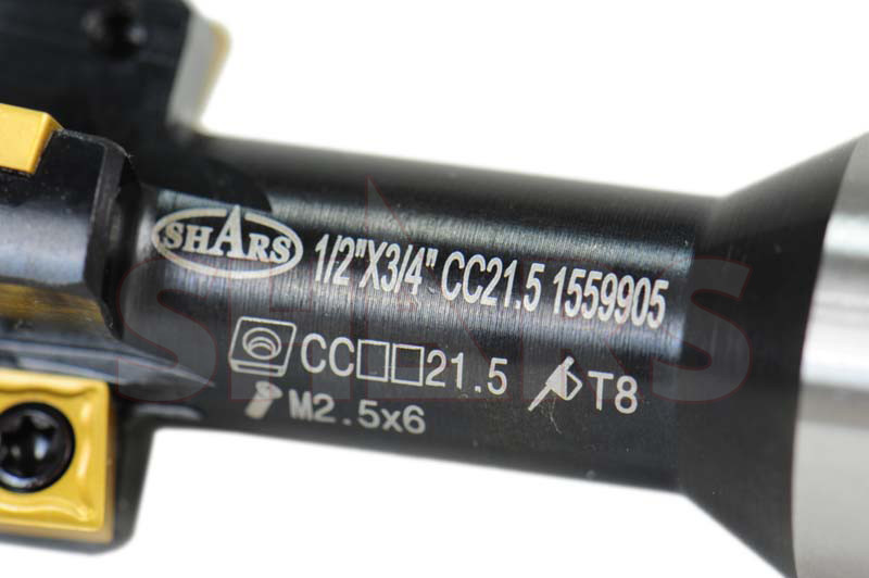 Shars 1/2 x 31/32 x 3/4" Indexable T Slot Milling Cutter CCMT + Certificate P]