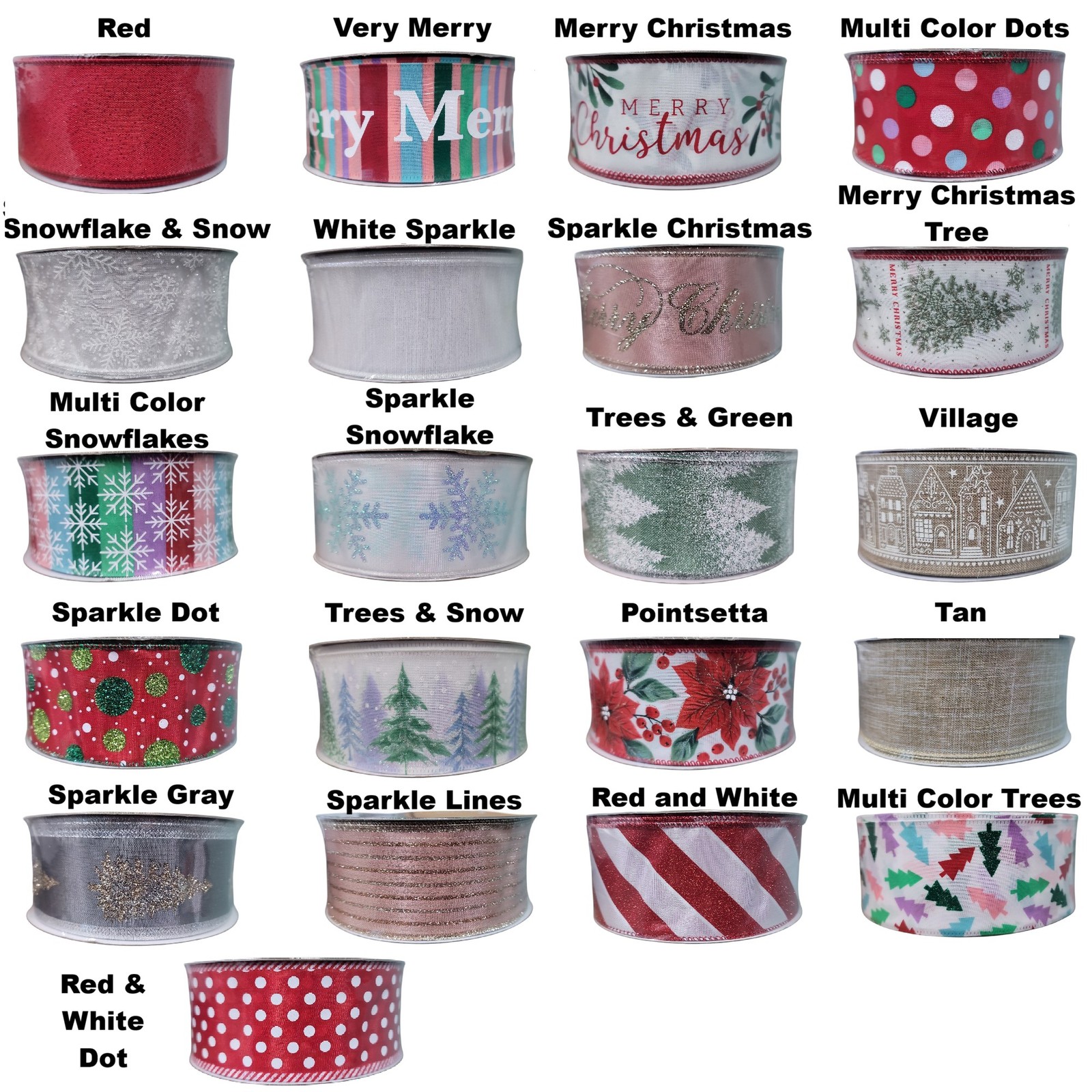 Members Mark 2.5 inch x 50 yards Wired Edge Premium Holiday Ribbon