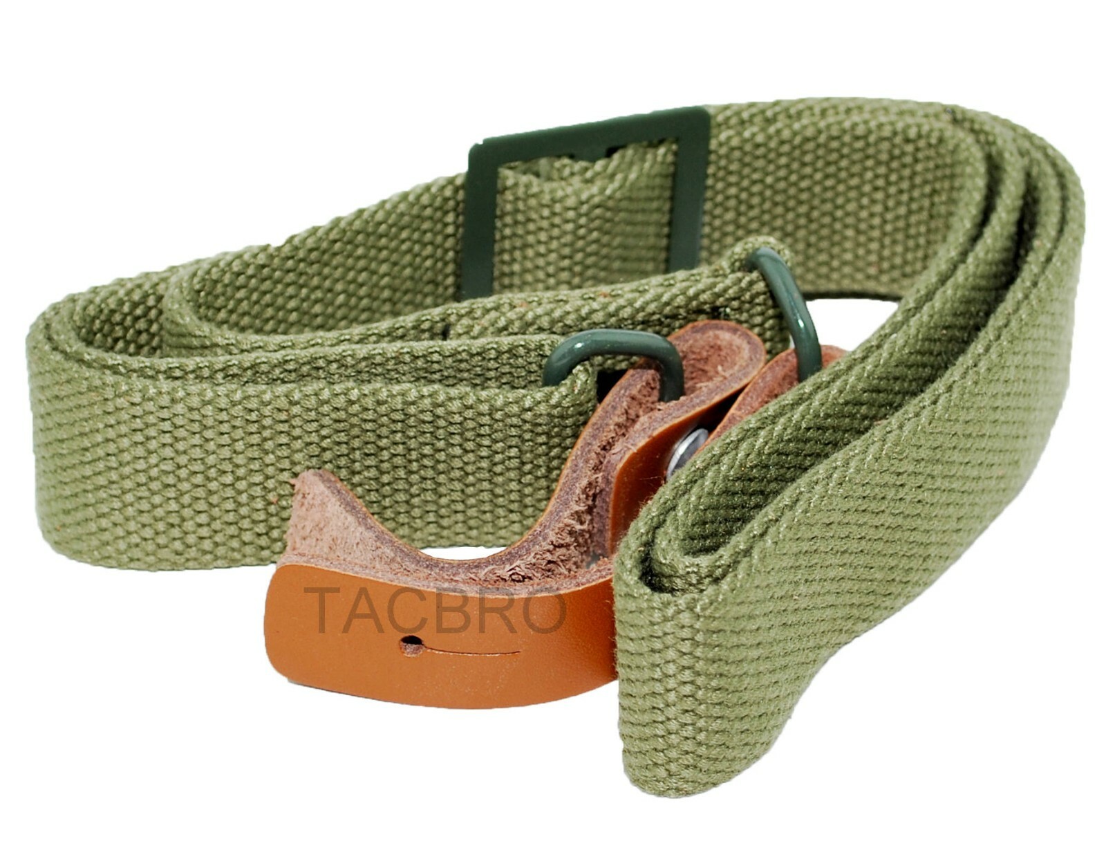 Green Model 47 SKS Two Point Sling with Leather Strip