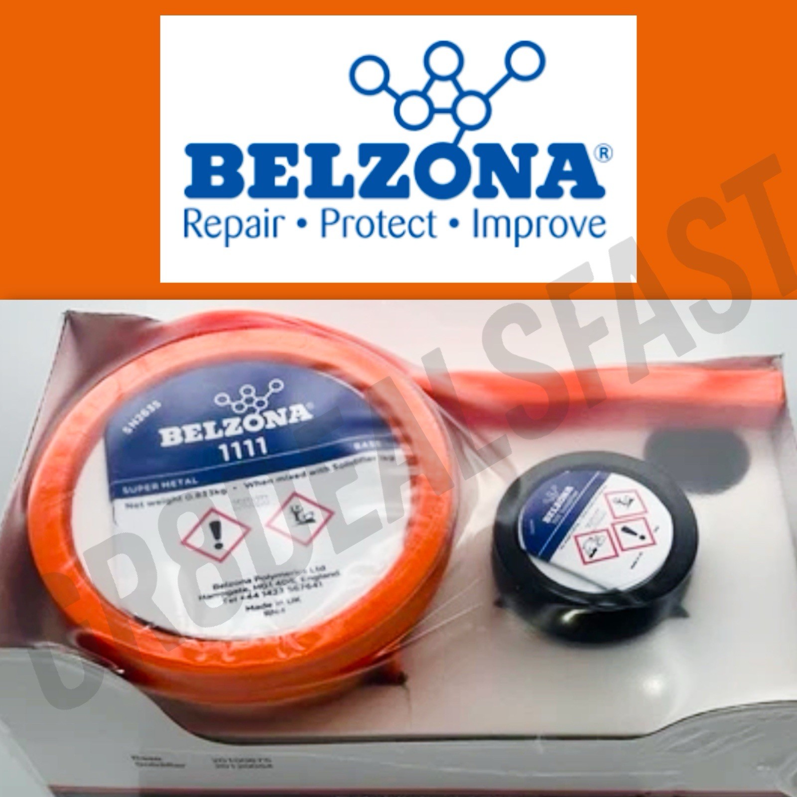 BELZONA 1111 SUPER METAL BASE & SOLIDIFIRE 1KG ENGINE REPAIR EPOXY FAST SHIPPING