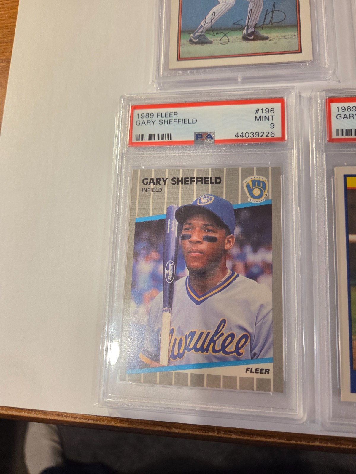 1989 Bowman Topps Fleer Donruss Score Upper Deck (7) RC lot Gary Sheffield PSA 9