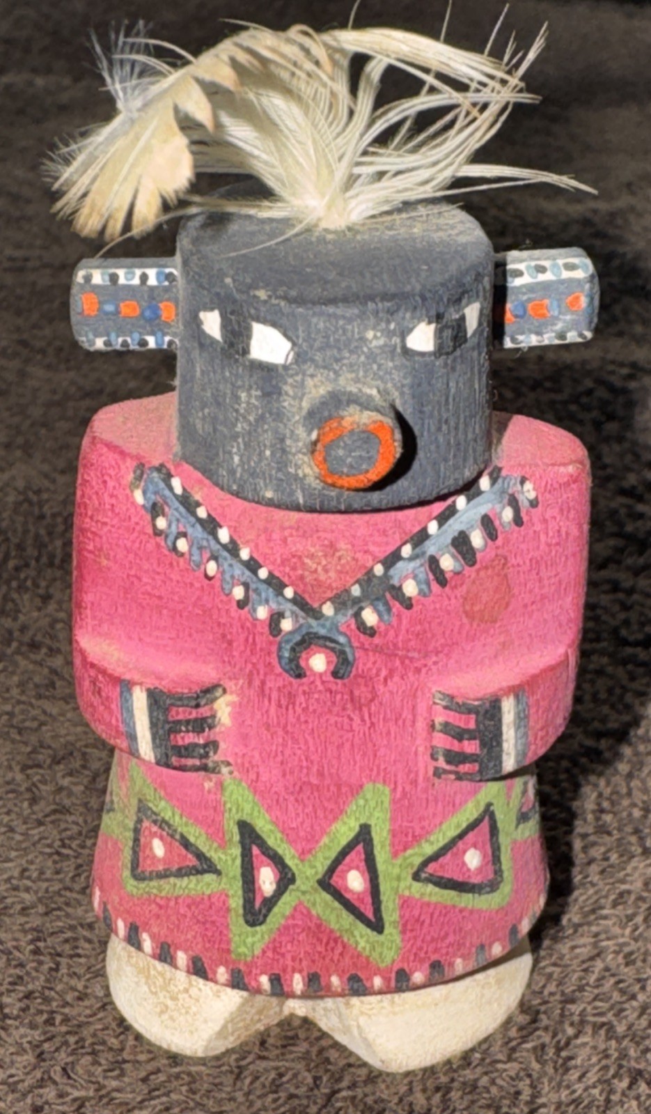 Native American Carved Wooden Kachina Doll Hopi Navajo Vintage
