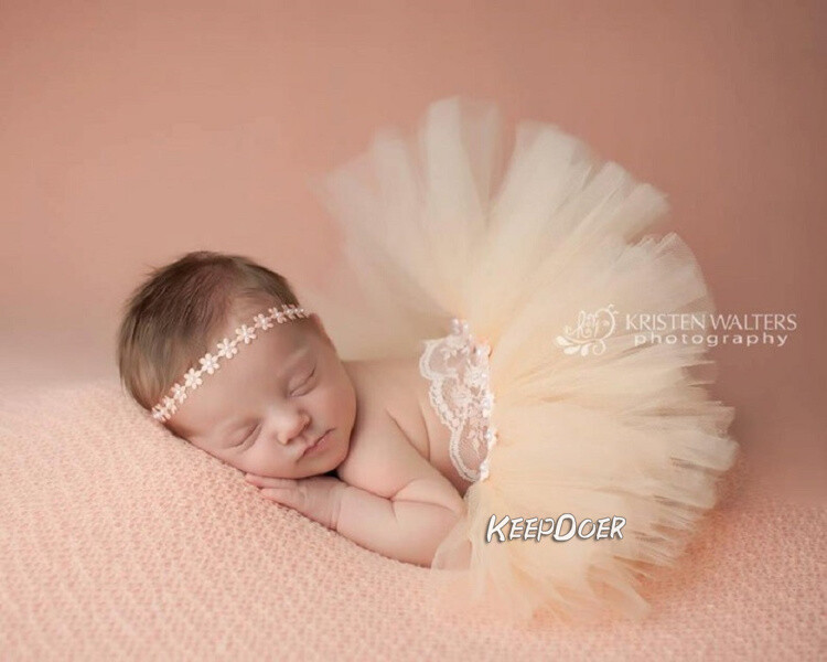 Newborn Baby Girl Tutu Skirt Dress Headband Photography Props Studio Photo Shoot