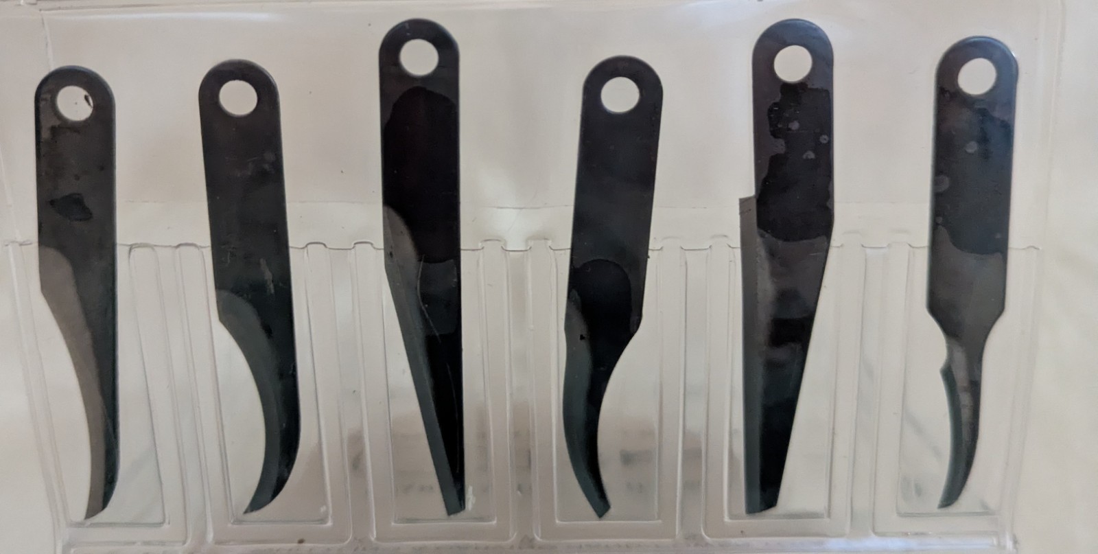 Vintage Warren Tool Company Whittling / Carving Set, incl 9 Blades, Handle, Case