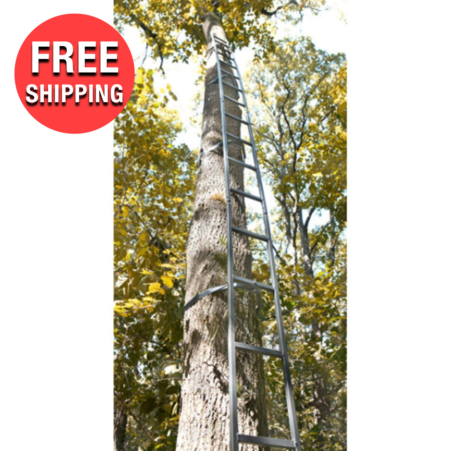 20' Tall Climb Tree Stand Ladder Deer Outdoor Hunting Climbing Stick Treestand