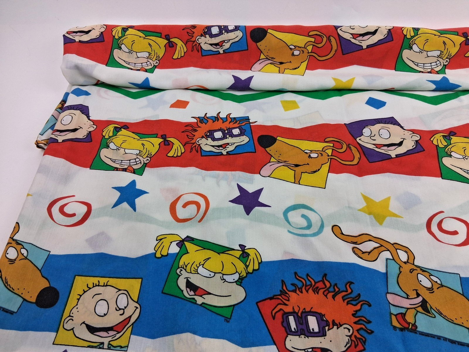Rugrats Twin Flat Sheet & Pillow Case Set Pillowcase 90s Cartoons Vintage 1997